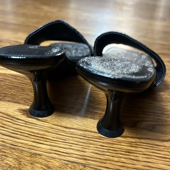 Jeffrey Campbell Averie Mule Sandal In Black Crinkle Patent Size 8 - Picture 5 of 7